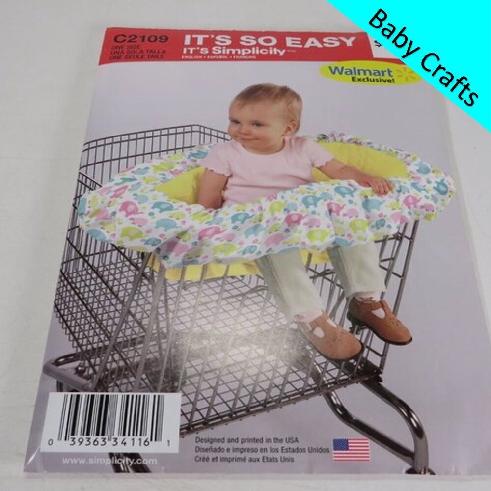 Simplicity C2109 Shopping Cart Cover Walmart Exclusive one size UNCUT